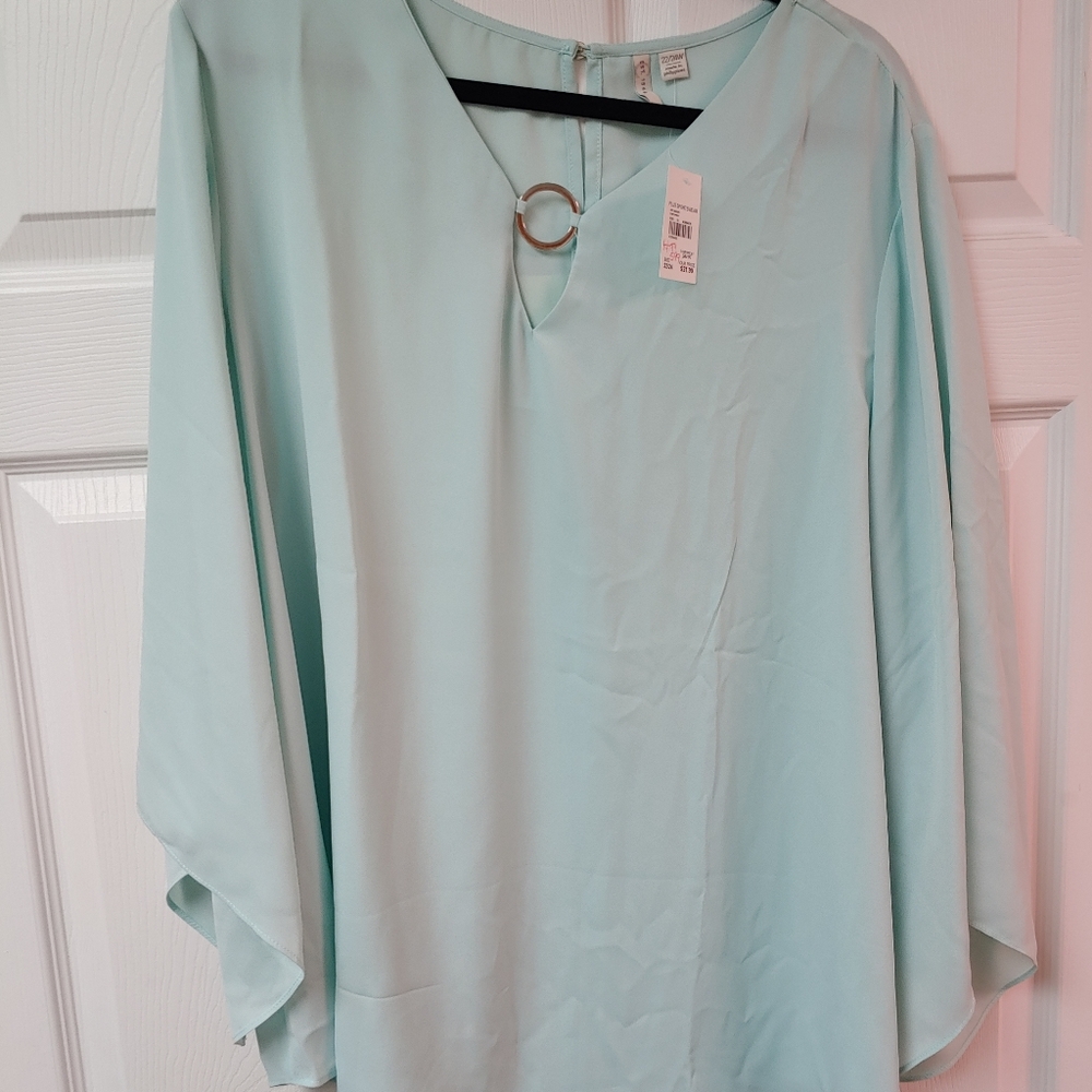 Mint colored blouse